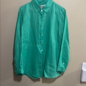Green Button-Up Shirt